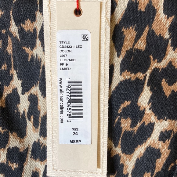 NWT Alice + Olivia Gorgeous Leopard Print Stretch Cotton Romper - Picture 6 of 16